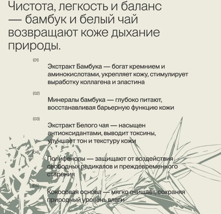 Гель для душа BAMBOO-WHITE TEA min 3