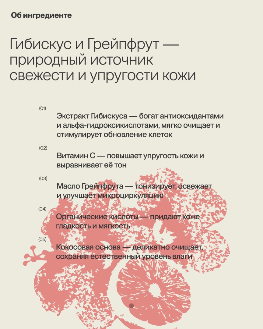 Гель для душа HIBISCUS-GRAPEFRUIT 3