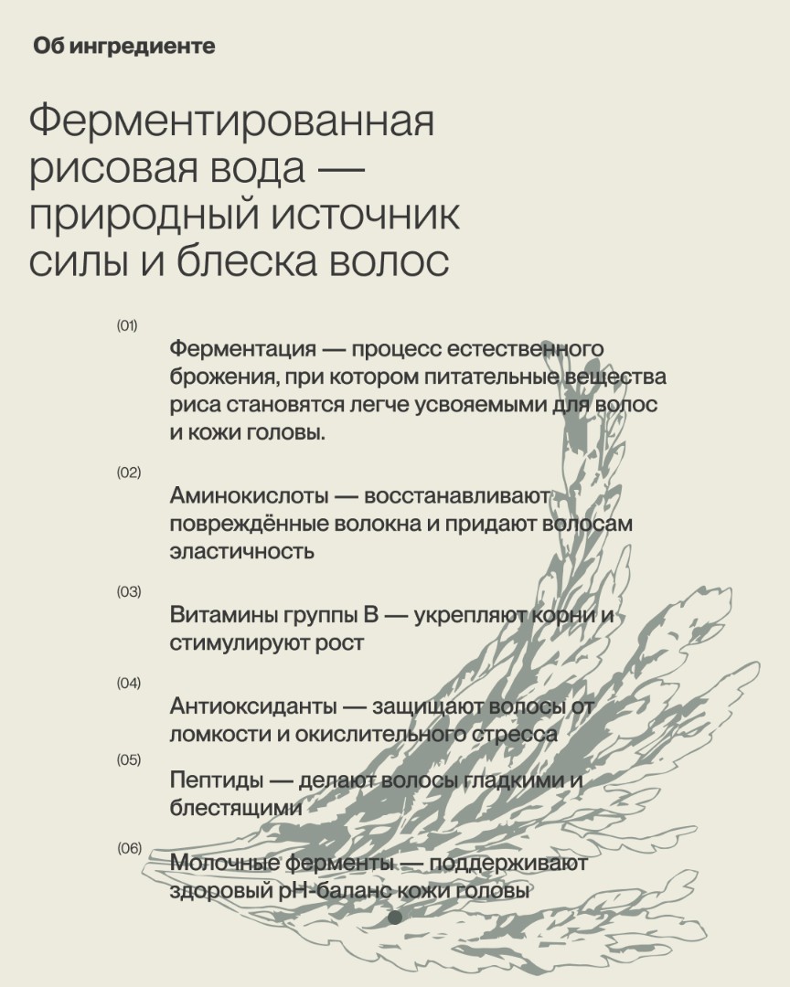 Питательный кондиционер с рисовой водой FERMENTED RICE WATER 3